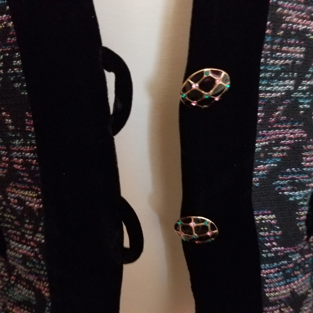 Vintage Doncaster Tapestry Blazer Jewel Button Brocade Jacket Size 8 - Picture 5 of 8